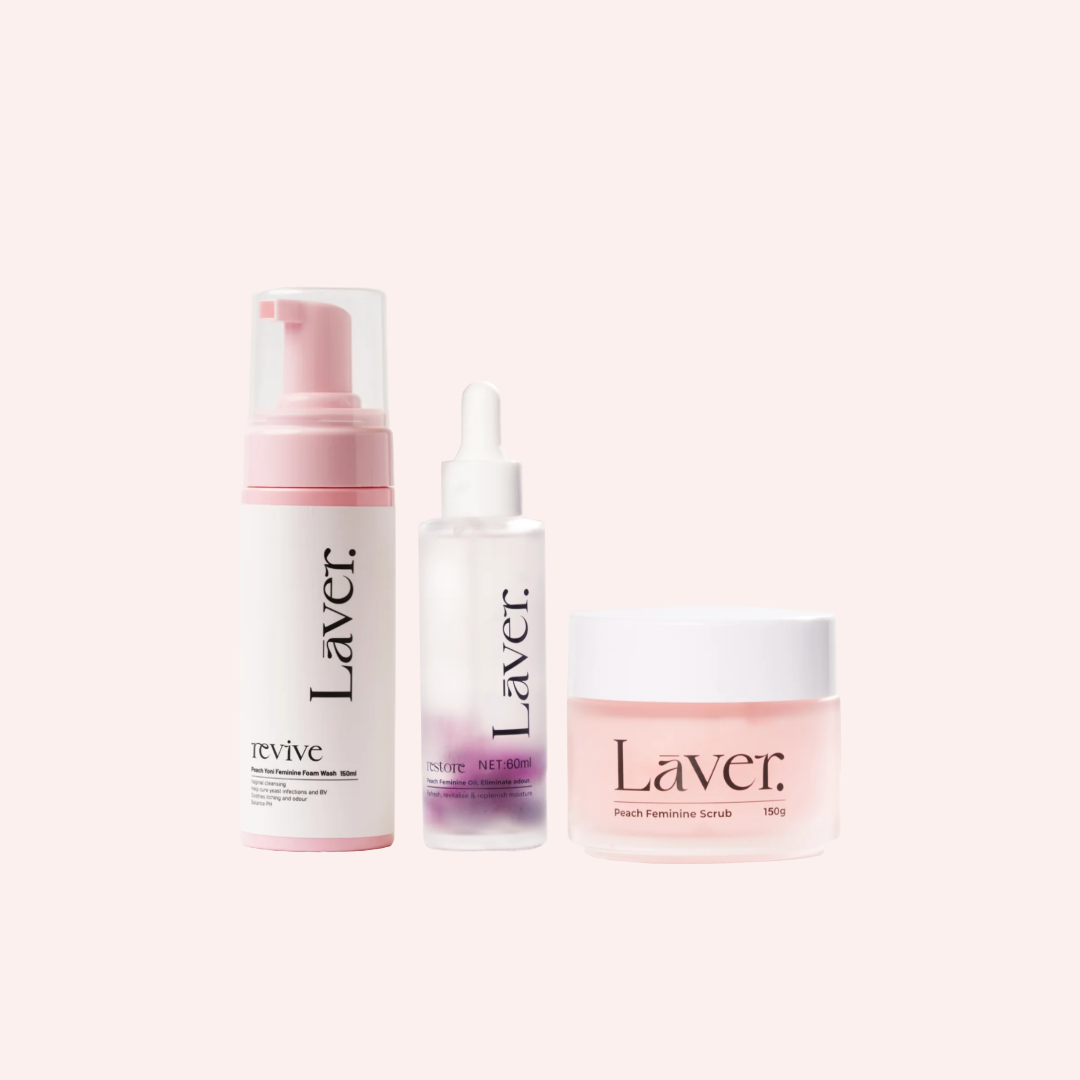 Starter Foamy Bundle; Peachy Foam Wash, Scrub, Oil